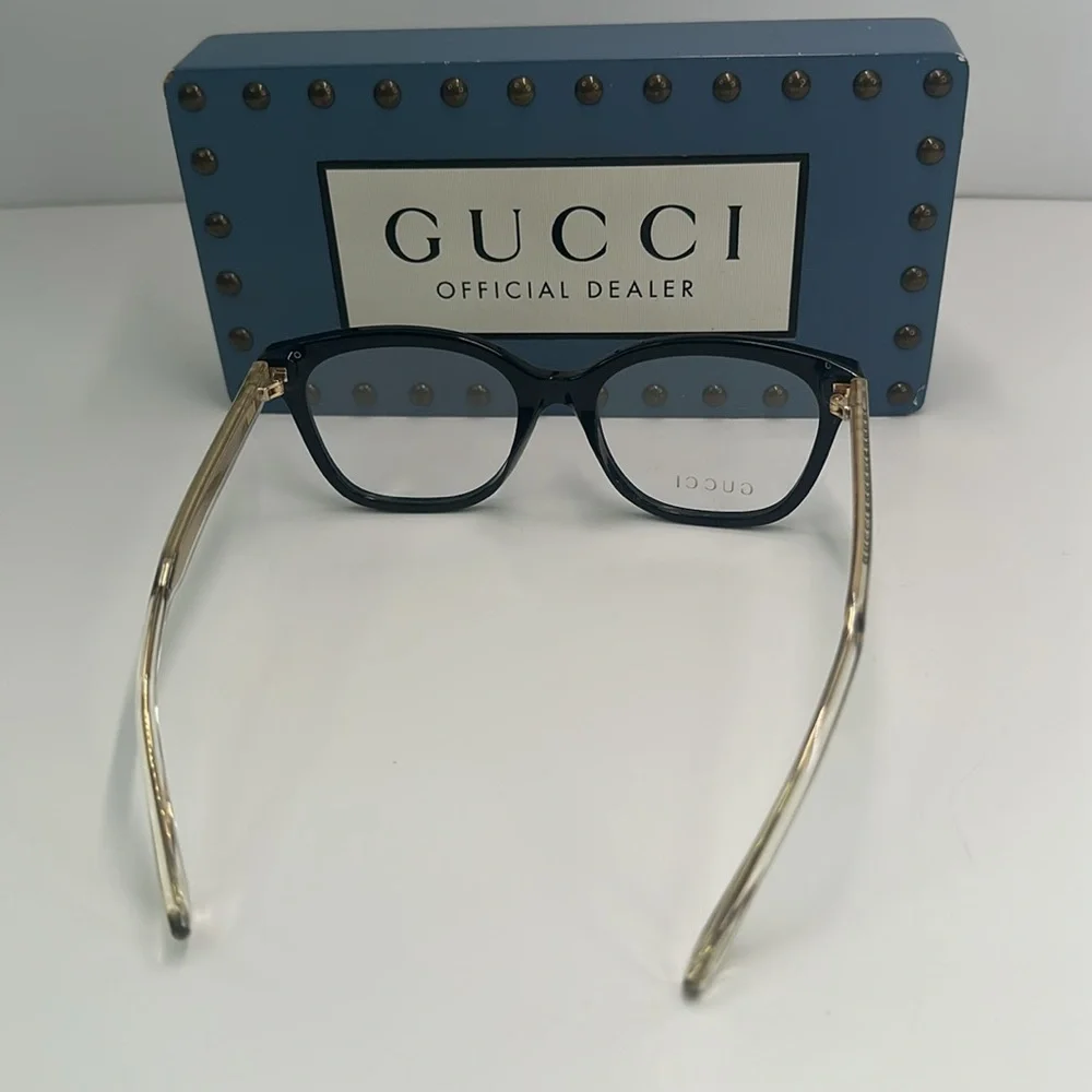 New - Gucci Seasonal Icon GG0566ON Eyeglasses 001 - Crystal